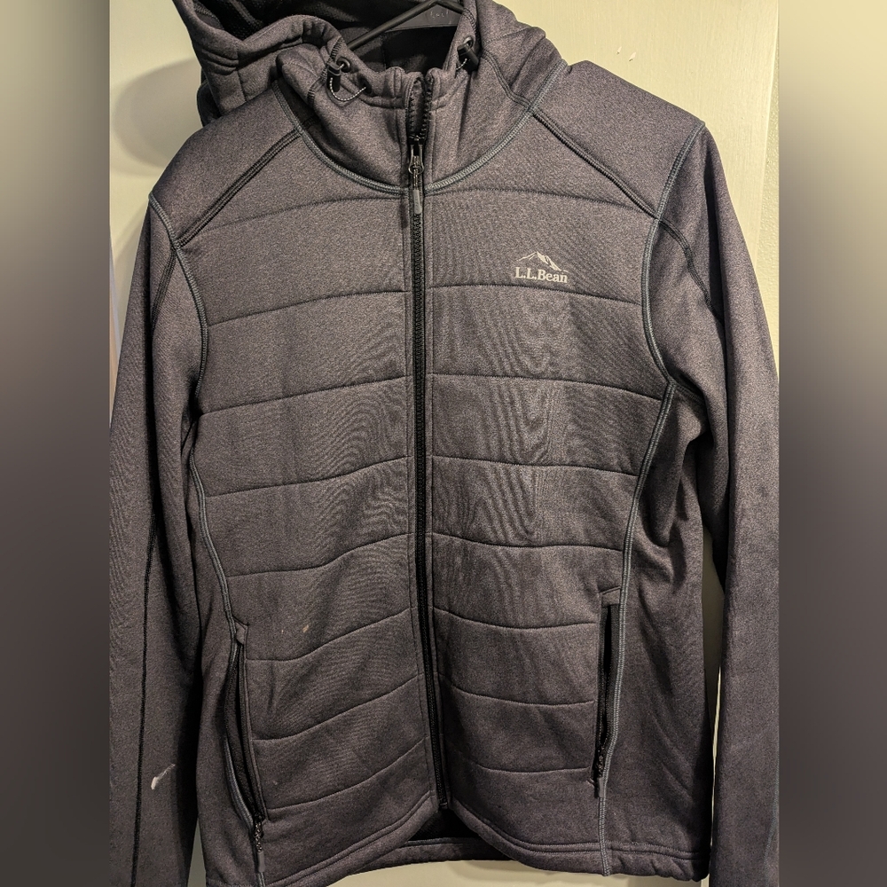 LL Bean Thermal Jacket With Hood Men Medium